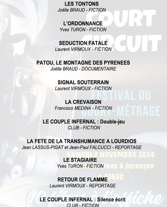 Programme des projections 2024
