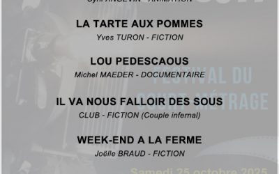 Programme des films de la projection du Samedi 25 octobre 2025 à 20h30 à l’atelier du Neez